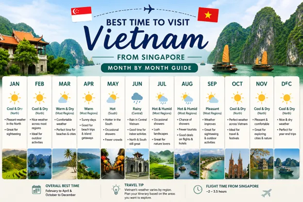 Vietnam landscape with seasons and scenic countryside
