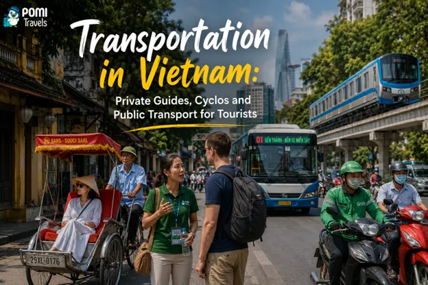Busy Vietnamese street with motorbikes and traffic