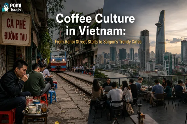 Vietnamese coffee served on a small street-side table