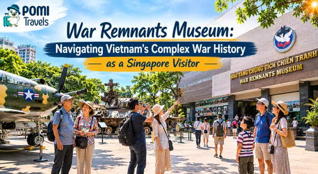 Historical war museum exterior in Ho Chi Minh City