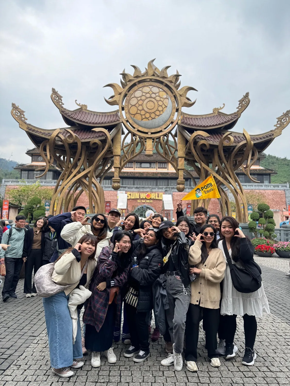 A corporate group at Ba Na Hills, Da Nang