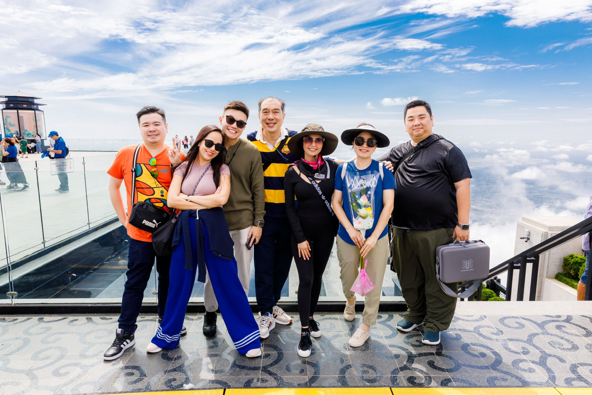 Group at Ba Na Hills summit viewpoint