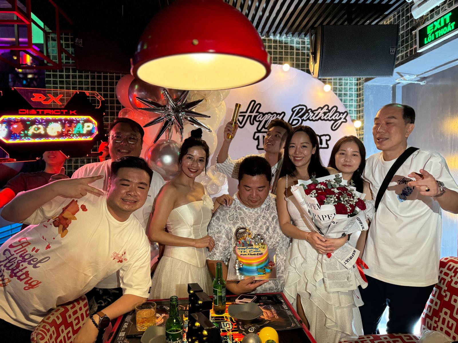 Birthday celebration during corporate trip