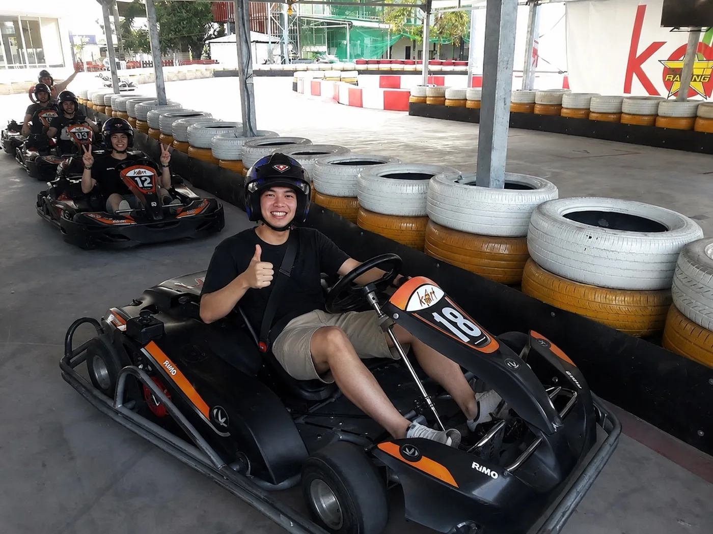Go-karting with the team