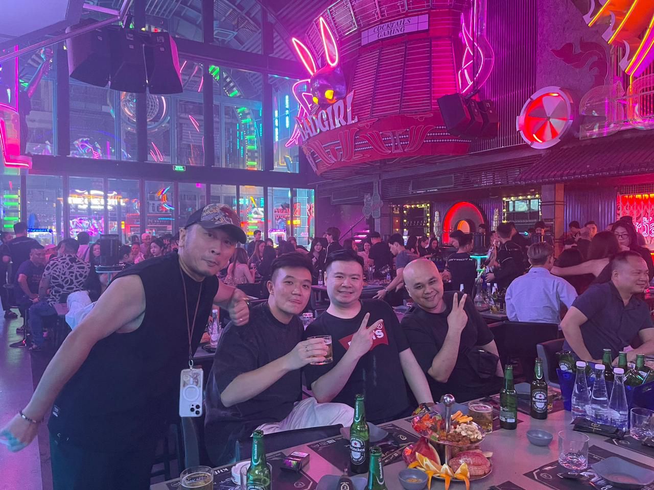 Group night out at bar