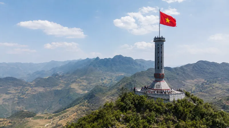 Lung Cu Flag Tower at Vietnam's northernmost point