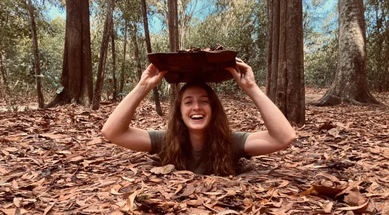 Cu Chi Tunnels entrance and tunnel system in Ho Chi Minh City