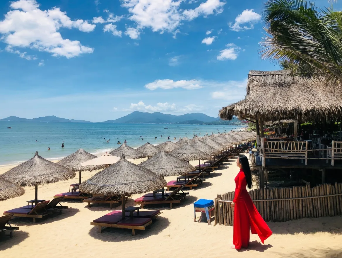 An Bang Beach near Hoi An with clear blue water